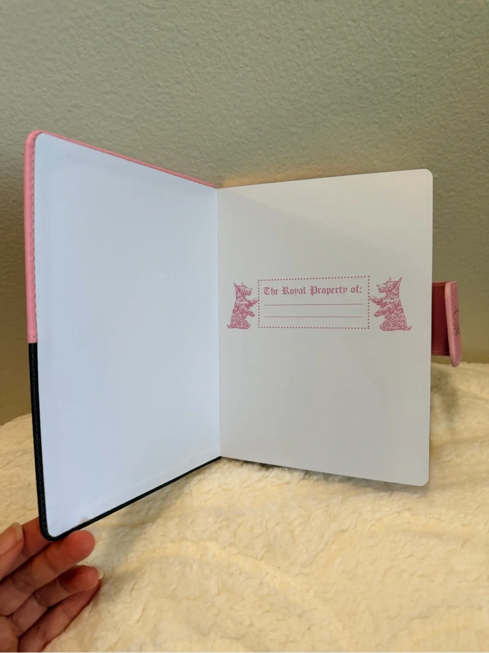 Juicy Couture Pink and Black Crest Snap Journal